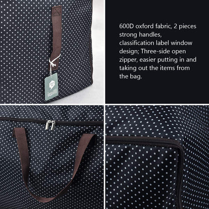 iwill CREATE PRO 100L Water-Resistant Storage Bag, 70x42x35cm Oversized Organiser for Comforters, Blankets & Clothes, Travel Duffel