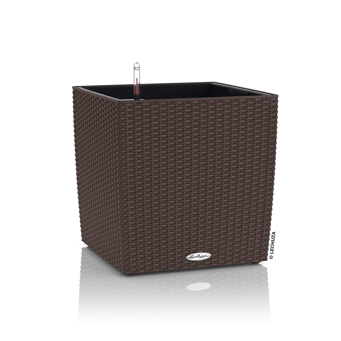 LECHUZA CUBE Cottage 30 mocha 15375