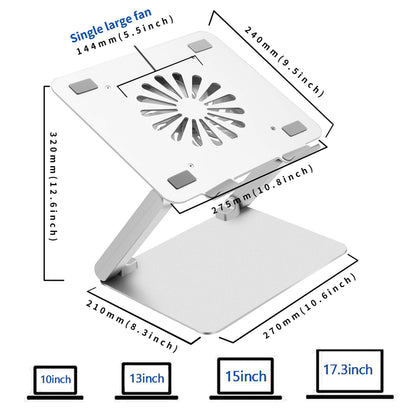 Soundance Laptop Stand Adjustable Laptop Cooling Pad with Fan USB 3.0 Hub Compatible with 10 to 17.3 Inches Notebook Computer