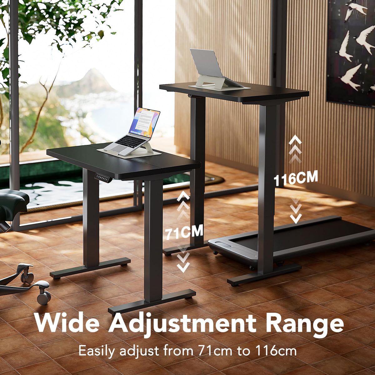 HUANUO Standing Desk 80x48cm mit 4 Memory height settings
