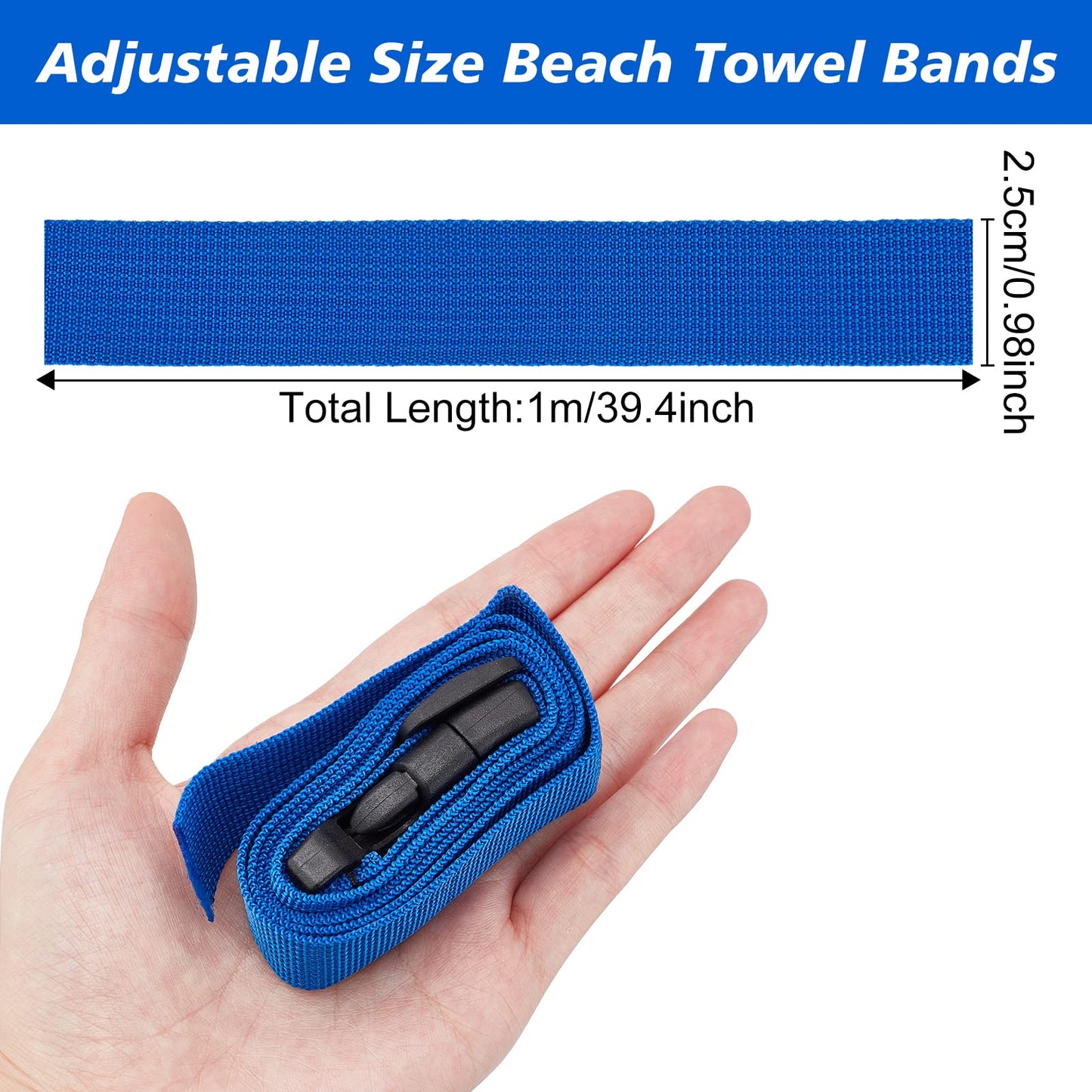 NICENEEDED 8 Pack Beach Chair Towel Bands, Beach Chair Clips Bands Towel Straps, Beach Towel Holder for Beach Pool Cruise Carnival Ship Travel