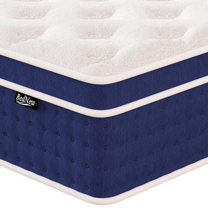 Bednew Small Single Mattresses 75x190cm, 12 Inch Innerspring Hybrid Mattress 2FT4 with Breathable Foam and Pocket Spring For Cool Comfort Sleep