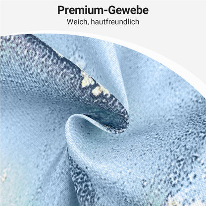 Lerores Shower Curtain, 180 x 200 cm, Aqua Blue, Weighted Hem, Anti-Mould Textile, Water-Repellent