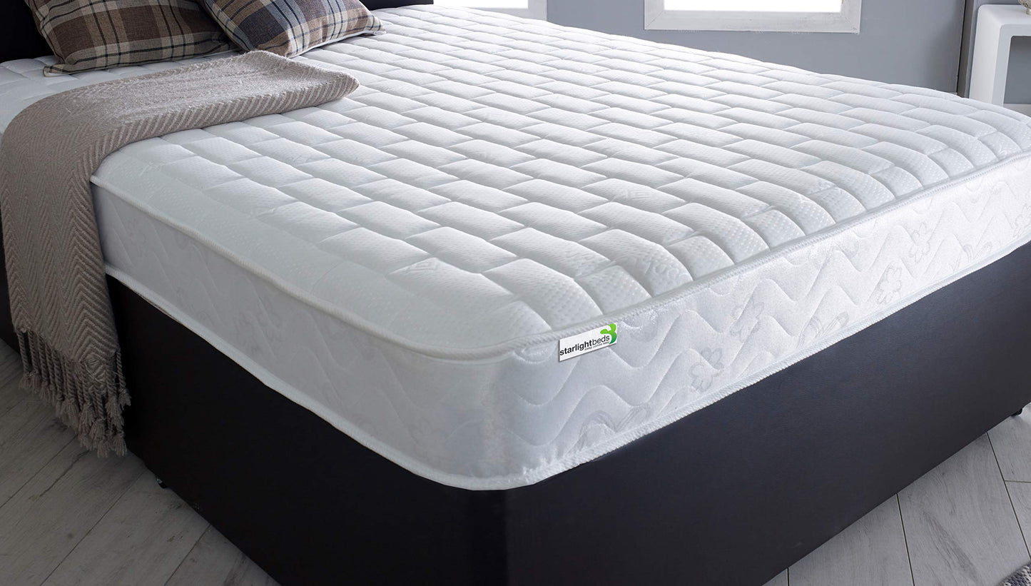 Starlight Beds - 90x200 European Size Mattress (90cm x 200cm) Memory Foam Sprung Mattress