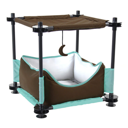Kitty City Claw Indoor and Outdoor Mega Kit Cat Furniture, Cat Sleeper, Outdoor Kennel ,Black C,17.8x17.8x17.2 Inch (Pack of 1)