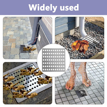 2Pack Square Drain Covers Outdoor Steel Rustproof Mesh Drainage