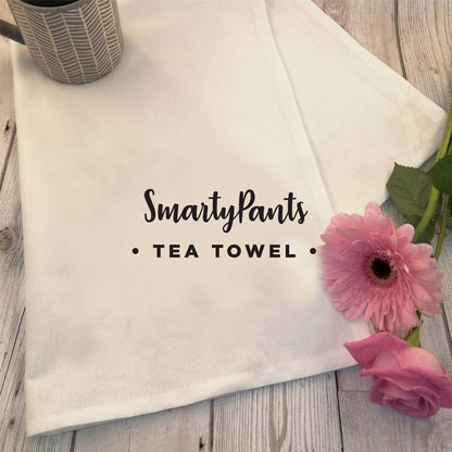 SMARTYPANTS Yorkshire Sayings Tea Towel - Novelty Yorkshire Accent Words Funny Be Reight Chuffed Nora Ey Up! Duck Mardy Bum Flippn' Eck Home Kitchen