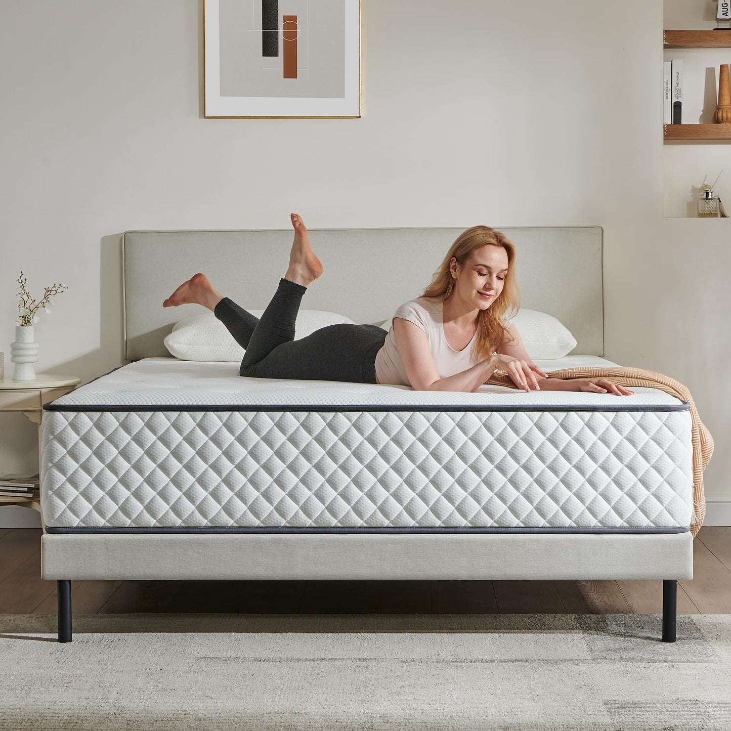 Sleremind Double Mattress,Hybrid Mattress,7-Zone Springs,135x190x25cm