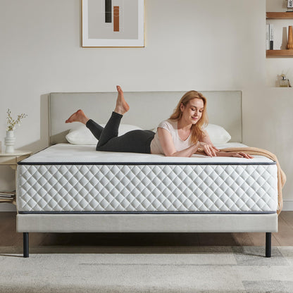 Sleremind Double Mattress,Hybrid Mattress,7-Zone Springs,135x190x25cm