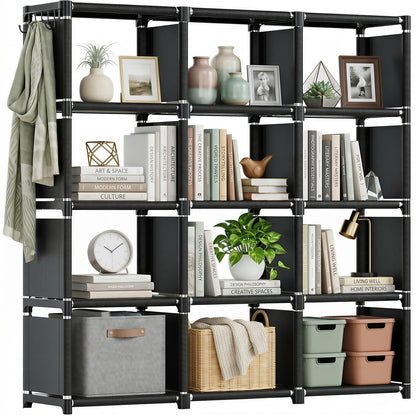 Mavivegue 12 Cube Storage Unit Book Shelf,DIY Bookcase,