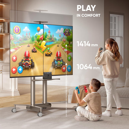 ONKRON Mobile TV Stand 32-75 Inch up to 50 kg, max VESA 600x400, TS1571-C