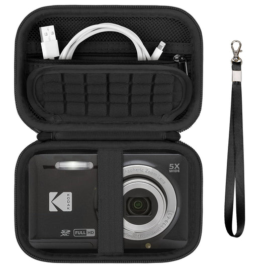 Supmay Carrying Case Compatible with Kodak PIXPRO FZ45 / FZ55 / FZ53 / FZ43 16MP Digital Camera, Vlogging Camera Storage Holder Bag with Mesh Pocket