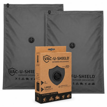 Vac-U-Shield 6 Outdoor Vacuum Bags, 3 Sizes S M L, Travel Anti-Scratch