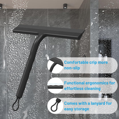 Shower Squeegee, Window Squeegee for Shower Doors with Hook