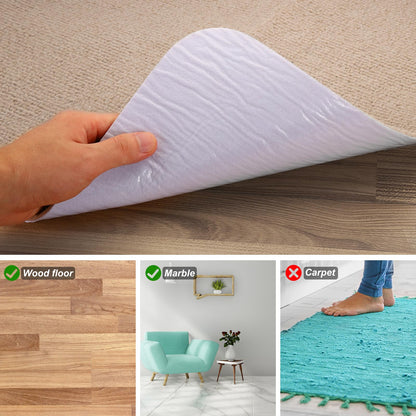 PATIKIL 90 x 140cm/(55" x 35") Office Chair Mat, Multi-Purpose Desk Carpet Floor Mats for Rolling Chairs for Hardwood Floors (Khaki)
