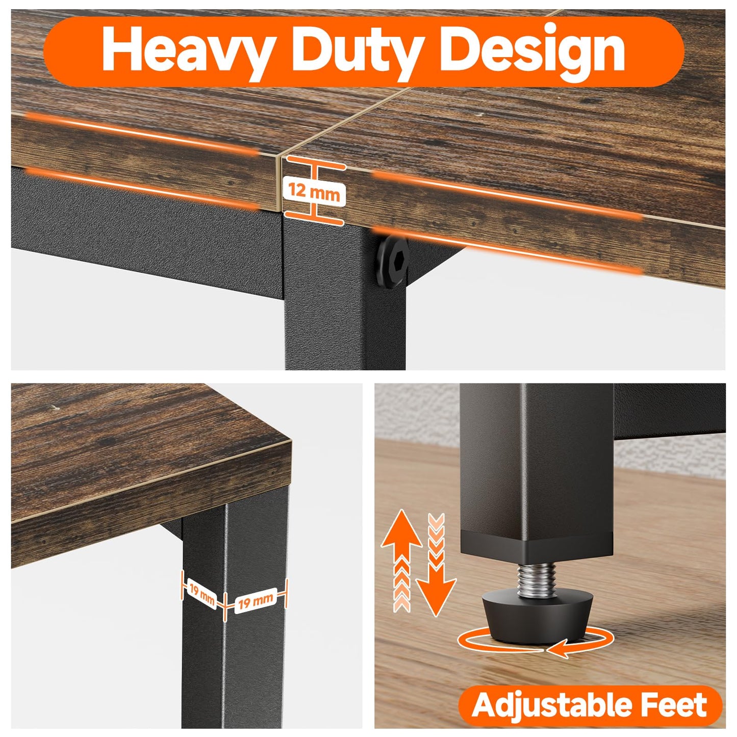 Aquzee TV Stand, 148 cm TV Stand Cabinet, 3 Tier Wooden TV Console Table Unit with Storage