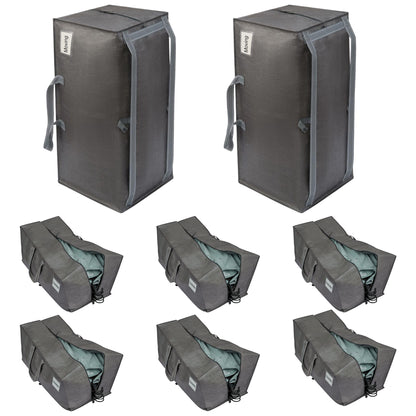 VENO 8 Pack Heavy-Duty Moving Bags Extra Large W/Backpack Straps, Moving House Essentials, Strong Handles & Zips, Clothes Storage, Packing
