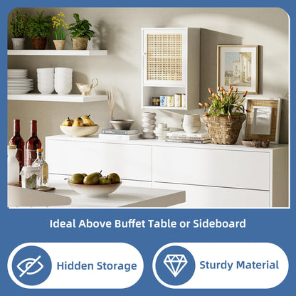 HITNET Bamboo Medicine Cabinet, Wall Mounted Bathroom Cabinet with Adjustable Shelf