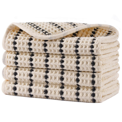 POLYTE 430 GSM Microfibre Waffle Wash Cloth Face Towel, 33.0x33.0 cm