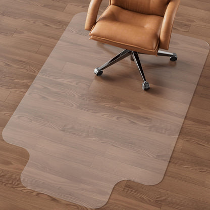 NATRKE Clear Office Chair Mat for Hard Floor with Lip, 120x90cm Transparent Computer Desk Chair PVC Mat for Wood/Tile Floor Protector for Home Office