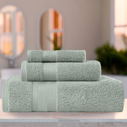 Superior Turkish Cotton 3-Piece Towel Set, Assorted Towels for Home, Bathroom Essentials, Bath, Hand, and Face Towel, Soft Plush Hotel Quality