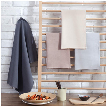 PY HOME & SPORTS Dish Towel Set, 100% Cotton Waffle Weave Kitchen Towels 4 Pieces, Super Absorbent (17 x 25 Inches, Set of 4)