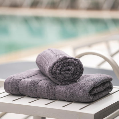 MELLUVA Large Bath Towels | Set of 4 | 100% Turkish Cotton | Highly Absorbent 600GSM | Soft Plush Luxury Towel Set | 2 Bath Towels 2 Hand Towels