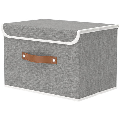 OUTBROS Storage Boxes with Lids 1 Pack, Bins 45x30x30 cm, Grey