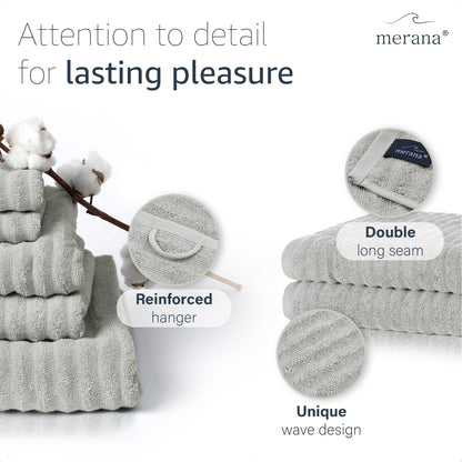 Merana OSLO towel set | quick-drying, soft & lint-free | terry luxury quality | 100% cotton terrycloth | OEKO-TEX | 590 GSM