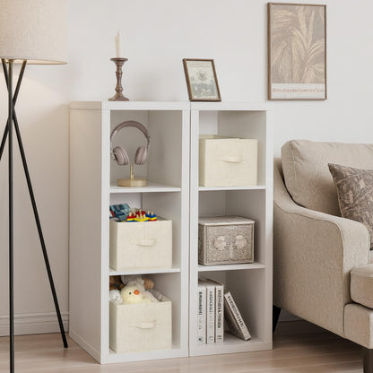 StorageWorks Storage Baskets for Shelves, Foldable Storage Boxes with Handles, Stackable Wardrobe Organiser Boxes