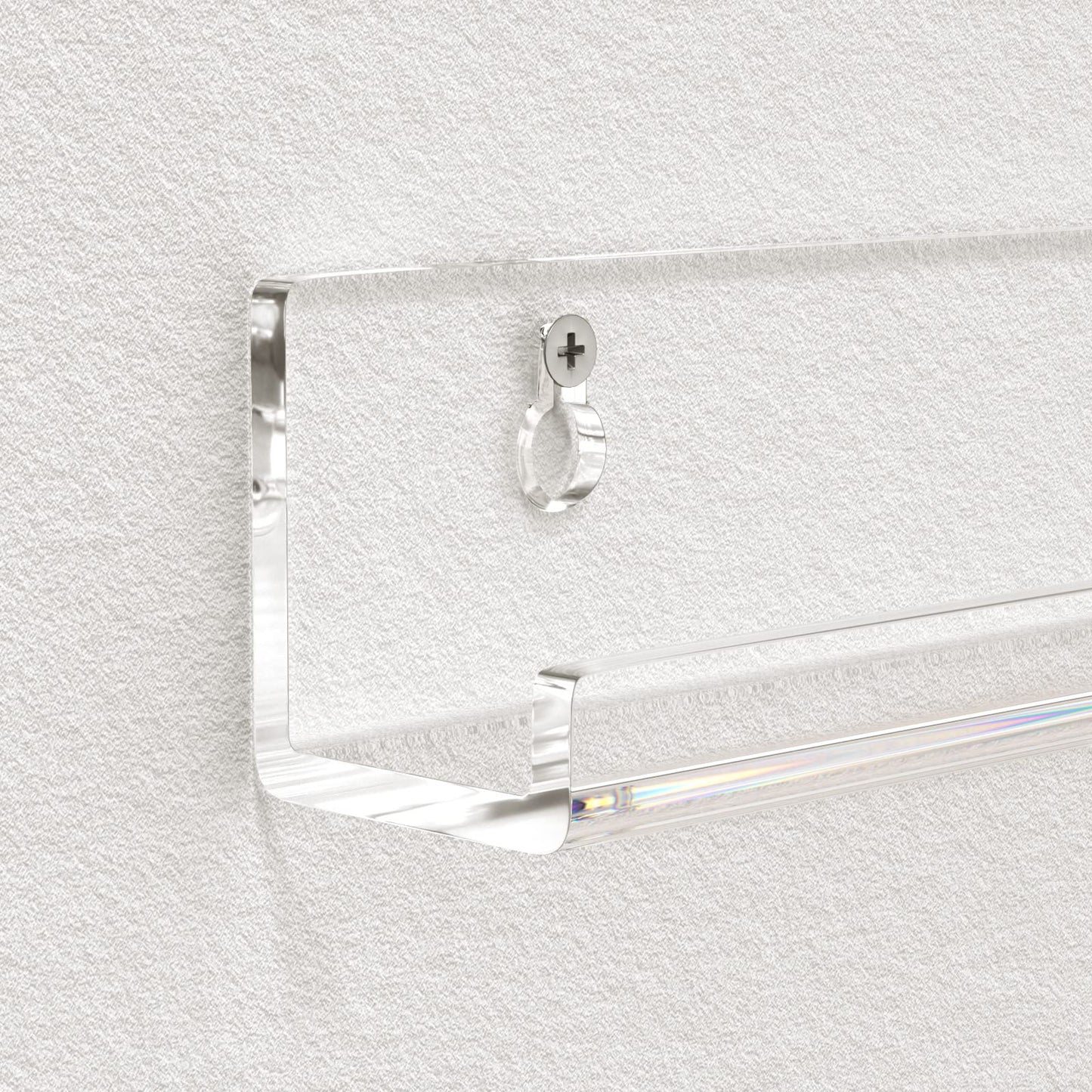 FEMELI Vinyl Record Shelf Wall Mount - 6 Pack 12-inch Clear Acrylic Album Record Holder Display Rack - Art for The Records Collector