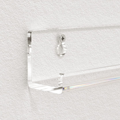 FEMELI Vinyl Record Shelf Wall Mount - 6 Pack 12-inch Clear Acrylic Album Record Holder Display Rack - Art for The Records Collector