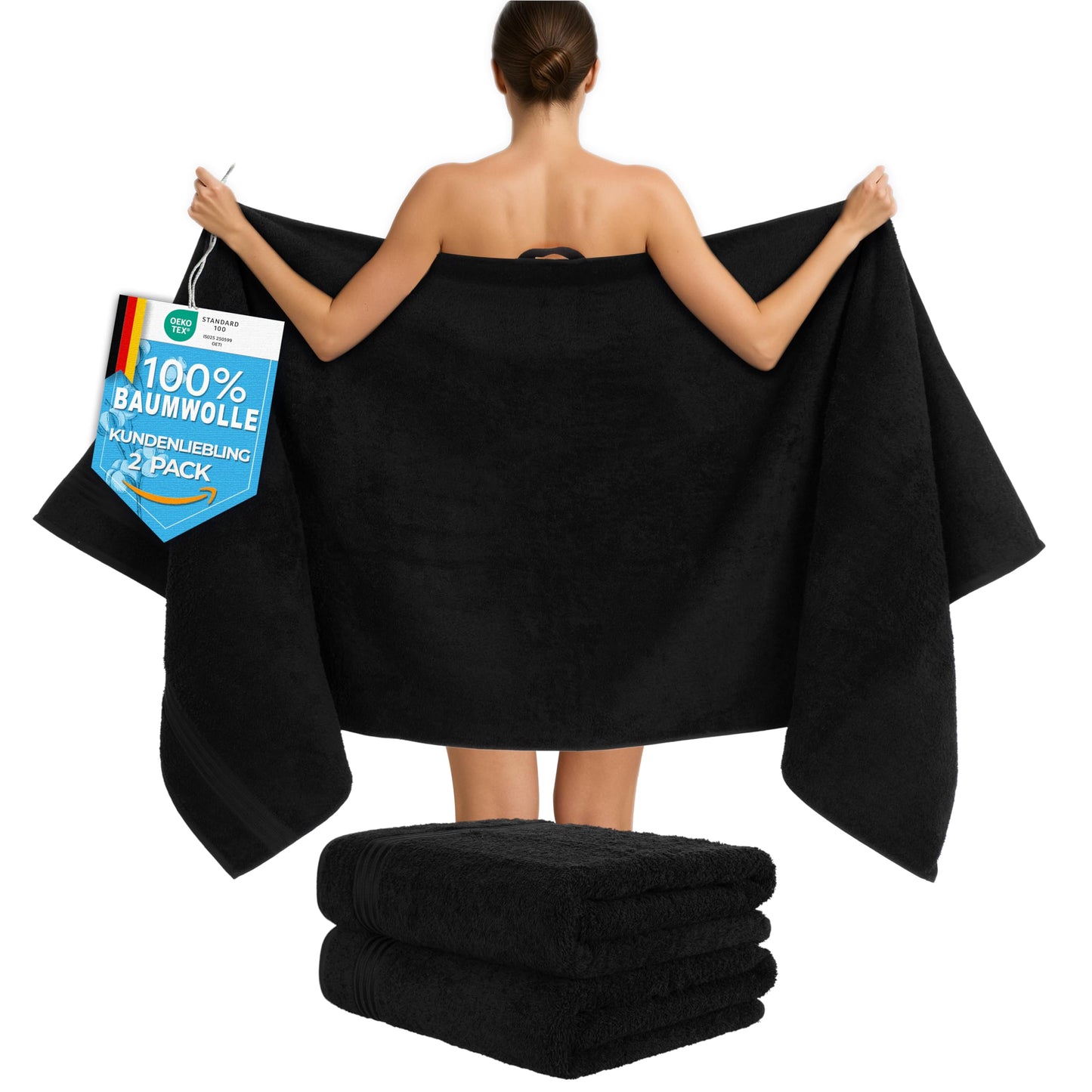 Hammetex Bathrobe 100% Cotton Unisex for Men and Women Quality 400 g/m² Quality Soft Absorbent Terry Towelling Bathrobe for Couples with Pockets