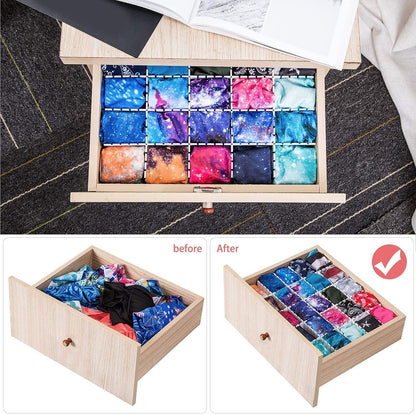 Flytianmy 40Pcs Drawer Dividers, Adjustable Drawer Organizer for Socks, Underwear, Makeup, Can Help Tidy Kitchen, Bedroom, DresserWhite