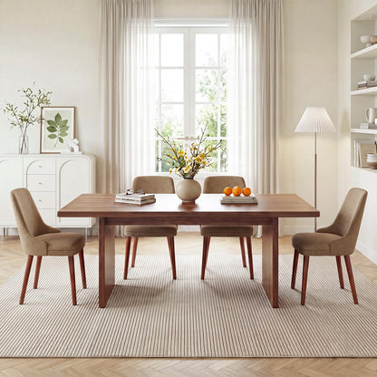 Dining Chairs Set of 4, Upholstered Dining Room Chairs with Ergonomic High Back, Thick Padded Seat, Skin-Friendly Fabric