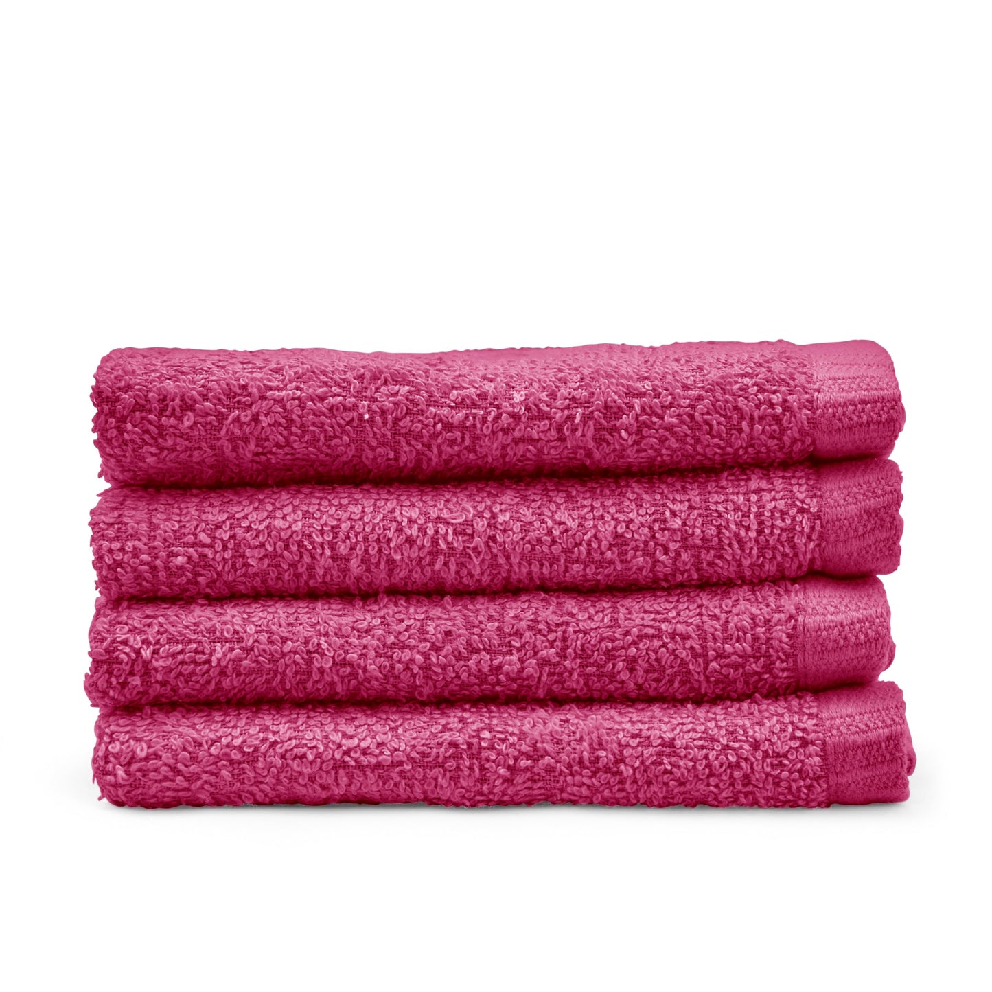 Catherine Lansfield Quick Dry Cotton 30x30 cm 4 Pack Face Cloths Hot Pink