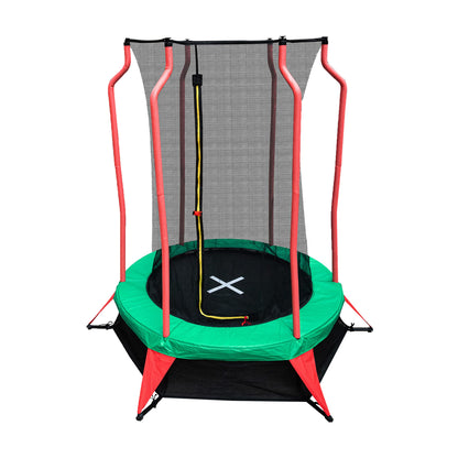 Ultrasport mini trampoline Happy Jump for toddlers between 3 and 5 years of age, with safety net, stable stand, elastic rope system, usable inside and
