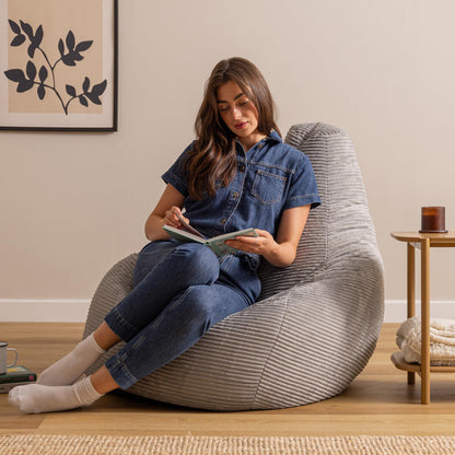 icon Dalton Large Cord Bean Bag with Filling Included, Grey