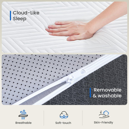 Belbbos Double Mattress Memory Foam 135x190x18cm—Medium Firm Orthopedic