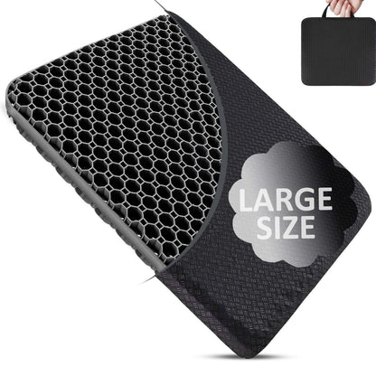 Airllantry Seat Cushion, Gel Seat Cushion for Long Sitting– Back, Sciatica, Tailbone Pain Relief Pad, 19in Seat Pad for Car, Office Chair, Wheelchair