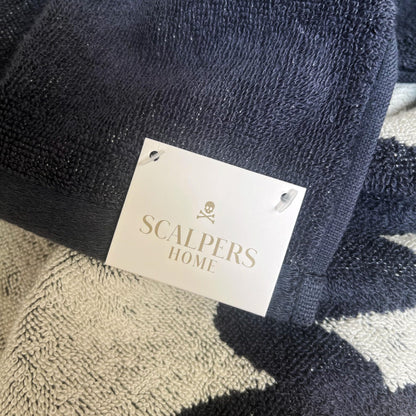 Scalpers Towel 90x180 cm 100% Cotton 500GSM Navy Blue with Logo Home