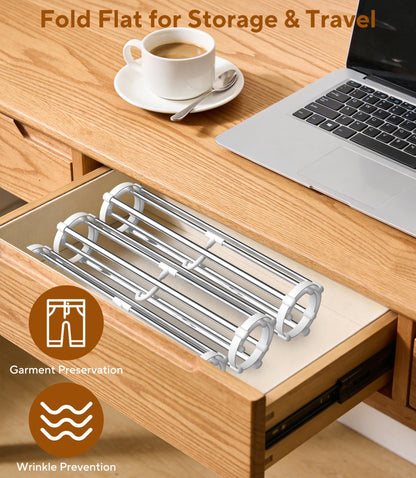Pluvinctus 3 Pcs Trouser Hangers Space Saving, Wardrobe Storage Organiser ﻿