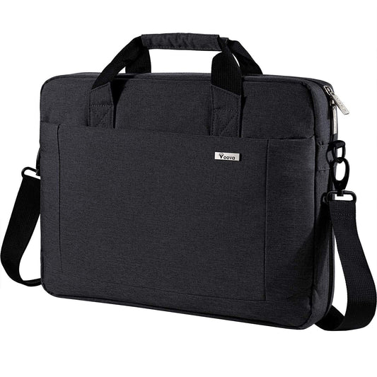 Voova Laptop Bag Case 14 15 15.6 Inch, Computer Sleeve Messenger Bag with Shoulder Strap Expandable Waterproof Business Briefcase for Men Women to