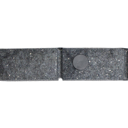 Nicoman Roman Castle Stone Garden Border 4-ft Rubber Landscape Edging Section 120cm, Grey, Pack of 2