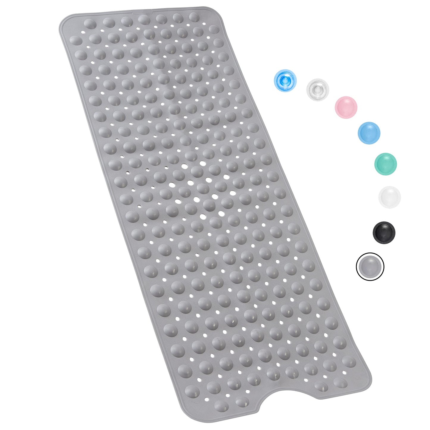 Bathtub Mat Non Slip – 100 x 40 CM Bath Mat – Easy Clean Shower Mats – Sturdy Suction Cup Attaching – Comfortable for Feet – Draining Holes