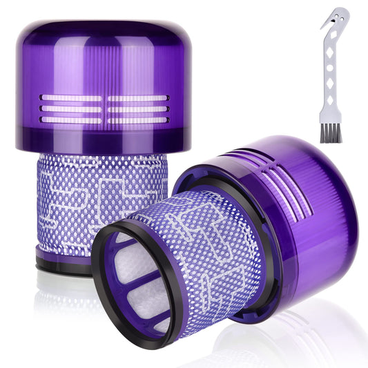 Leadaybetter 2 Pack V11 V15 Filter Replacement For Dyson V11 Animal/Absolute/Extra/Torque Drive/Complete Pro V15 Detect SV14 Vacuum Cleaner, Compare