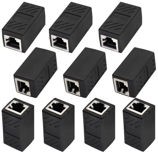 AAOTOKK RJ45 Cat6 Adapter Ethernet Cable Extender Cat6 Female to Female inLine Network Cable Coupler Cat6 Cat5 Cat5e Ethernet Coupler Adapter