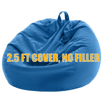 Nobildonna Bean Bag Chair Cover (No Filler) for Kids Beanbag Stuffed Animal Storage Without Filling Plush Toys Holder and Organizer Soft Premium