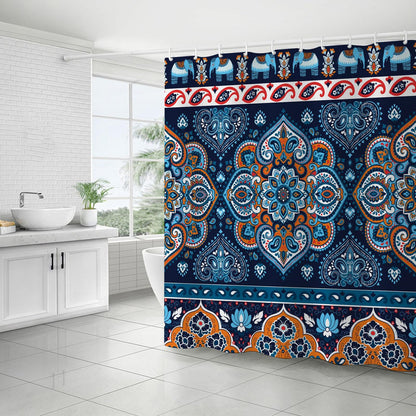 FAIRYGATE Bathroom Curtains Window Shower Curtain Heavy Duty Polyester Fabric Waterproof Digital Painting Pattern for Shower Stall Bathroom Curtains