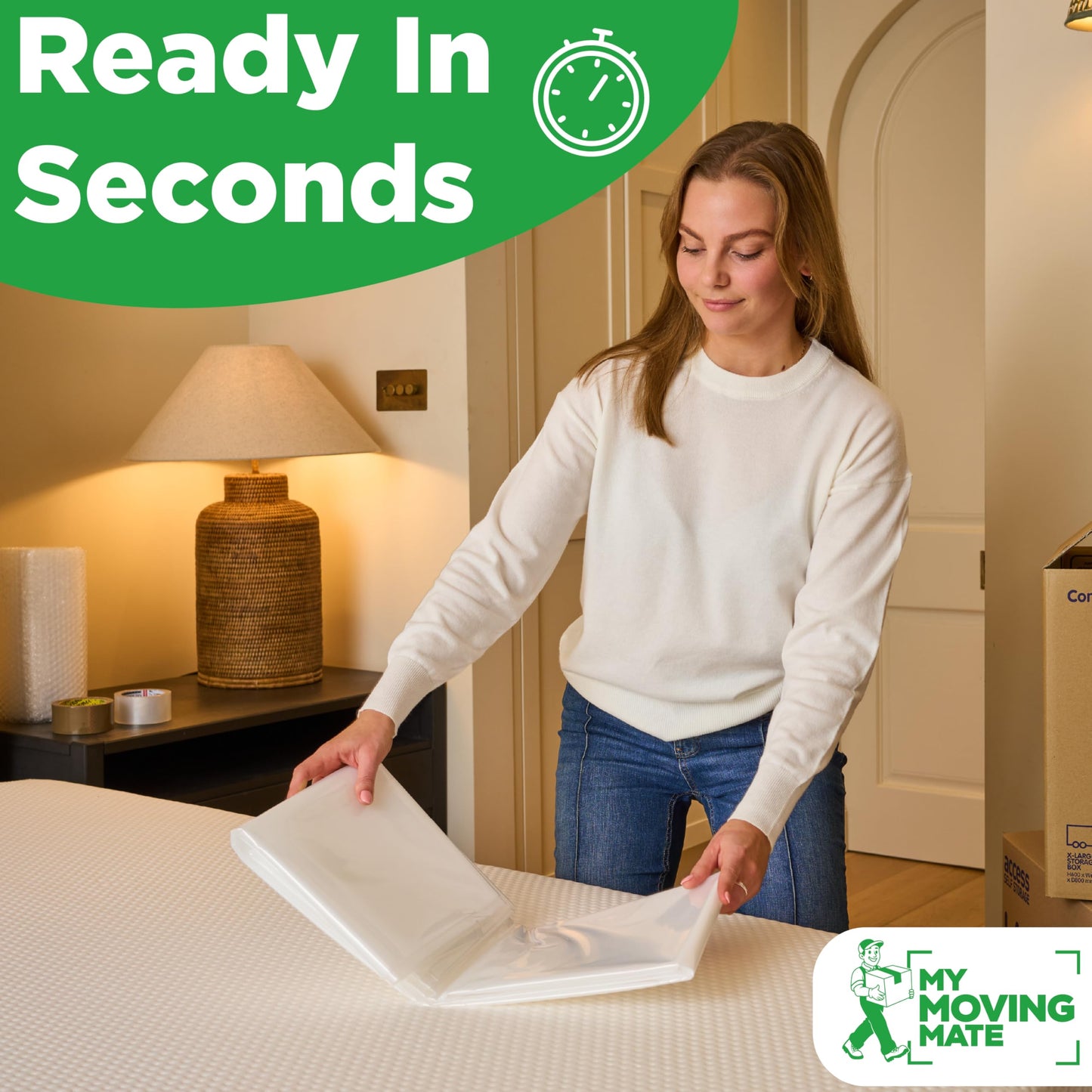 Single Mattress Bag for Moving and Storage - 2-Pack - Mattress Cover for Moving and Storage - 5 Mil Mattress Protector Storage Bags - Heavy Duty